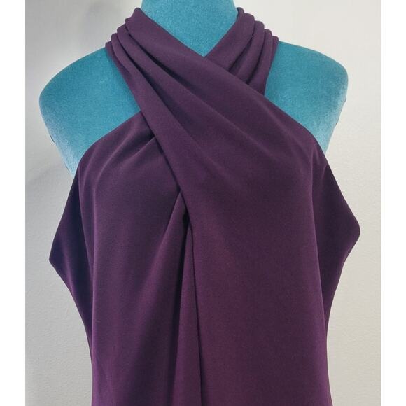 Eliza J Dress Womens Size 16 High Neck Midi Sleeveless Modern Sexy Classic Dress - Picture 2 of 8